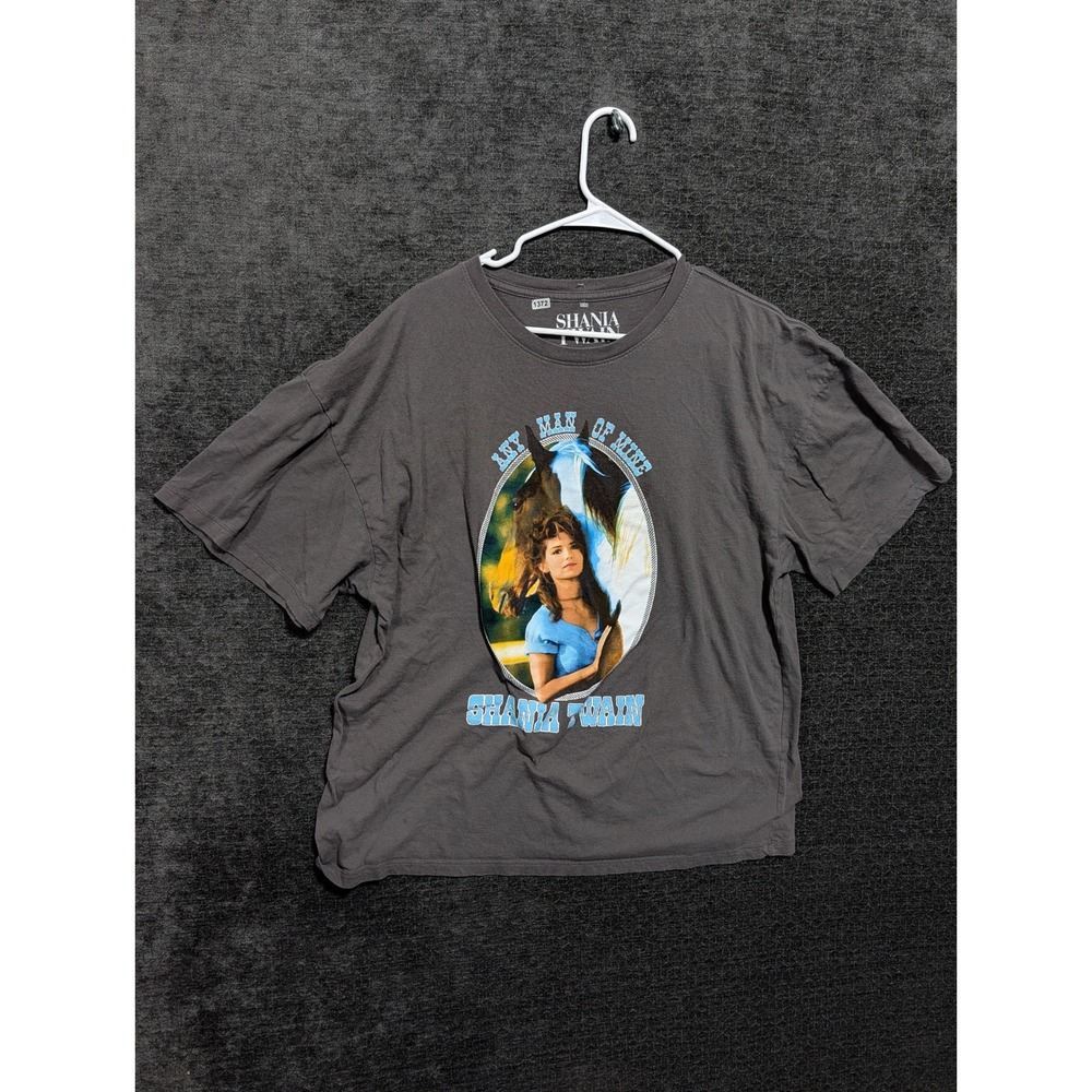 Shania Twain Any Man Of Mine Graphic T-Shirt Gray XXL 2024 Jett Touring Cotton